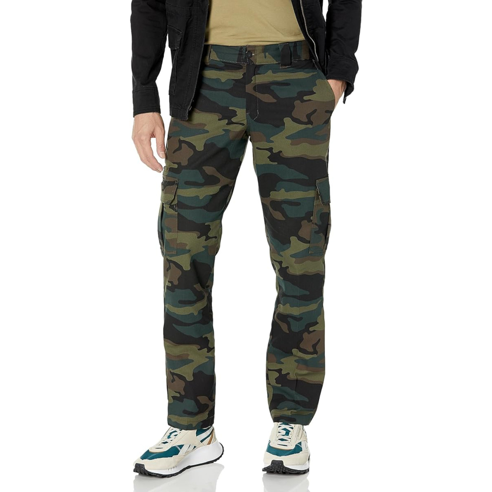 Dickies Men's Slim Fit Straight Leg Cargo Pants, Hunter Green Camo, 34W x 34L - Picture 6 of 12